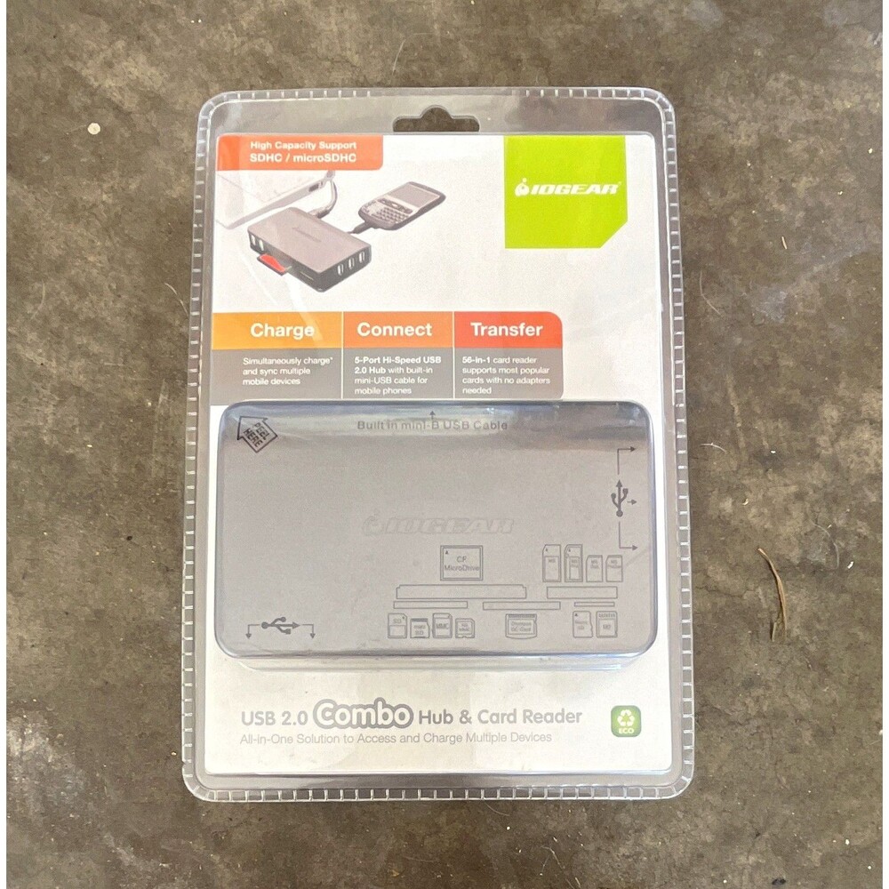 IOGEAR GUH286 USB 2.0 Combo Hub & Multi-Format Memory Card Reader